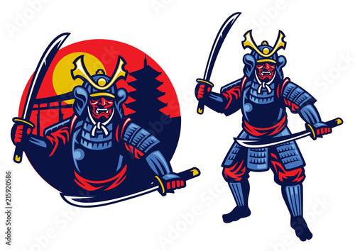 samurai ronin mascot