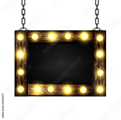 Shining retro billboard