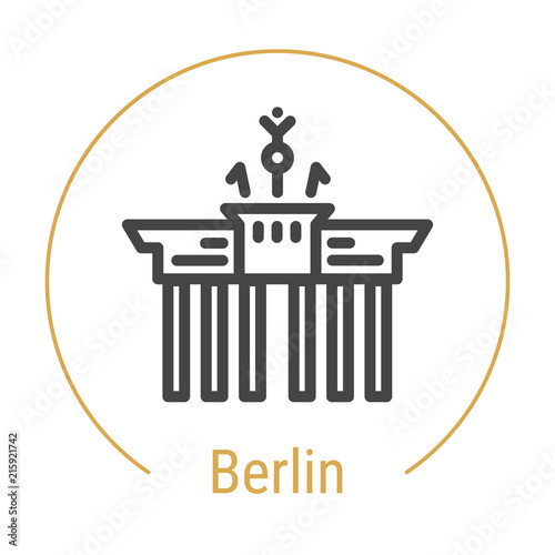 Berlin, Germany Vector Line Icon