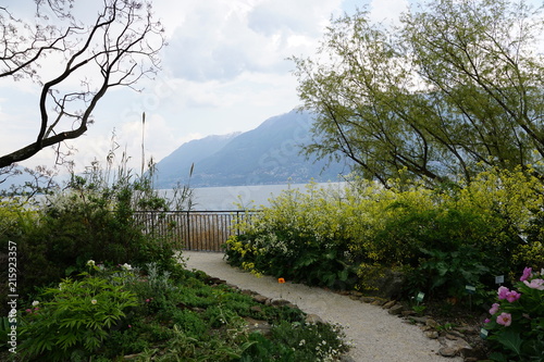 Insel Brissago auf lago Maggiore in S  d Schweiz im Sommer