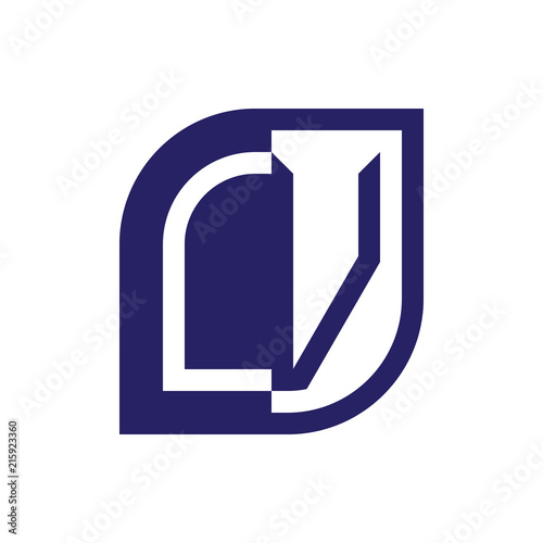 ,  initial letter emblem logo negative space
