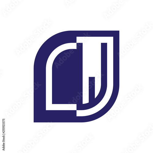 LW,  initial letter emblem logo negative space