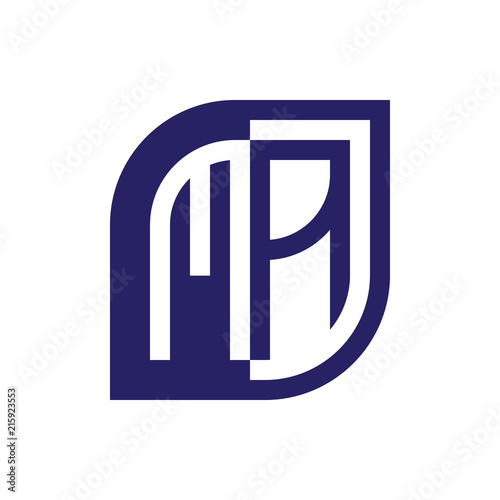 WA initial letter emblem logo negative space