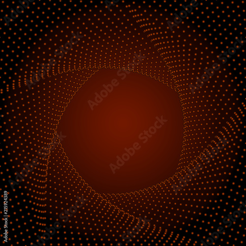 Brown background, Dark black chocolate shade. Minimal geometric background, Abstract pentagon frame. Vector template Eps10