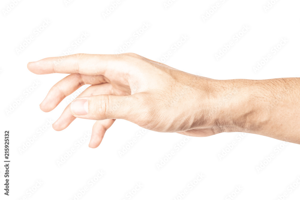 Hand open and ready to help or receive. Gesture isolated on white background with clipping path. Hand open and ready to help or receive. Gesture isolated on white background with clipping path.