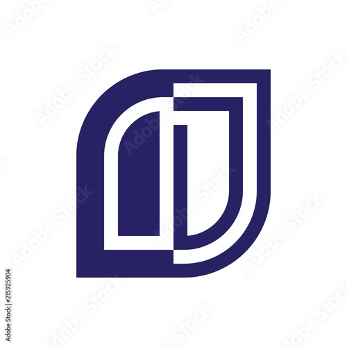 OD initial letter emblem logo negative space