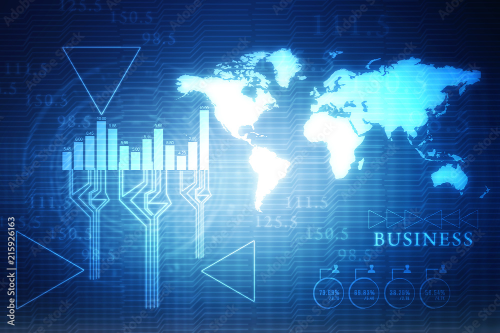 2d rendering Stock market online business concept. business Graph 2d rendering Stock market online business concept. business Graph