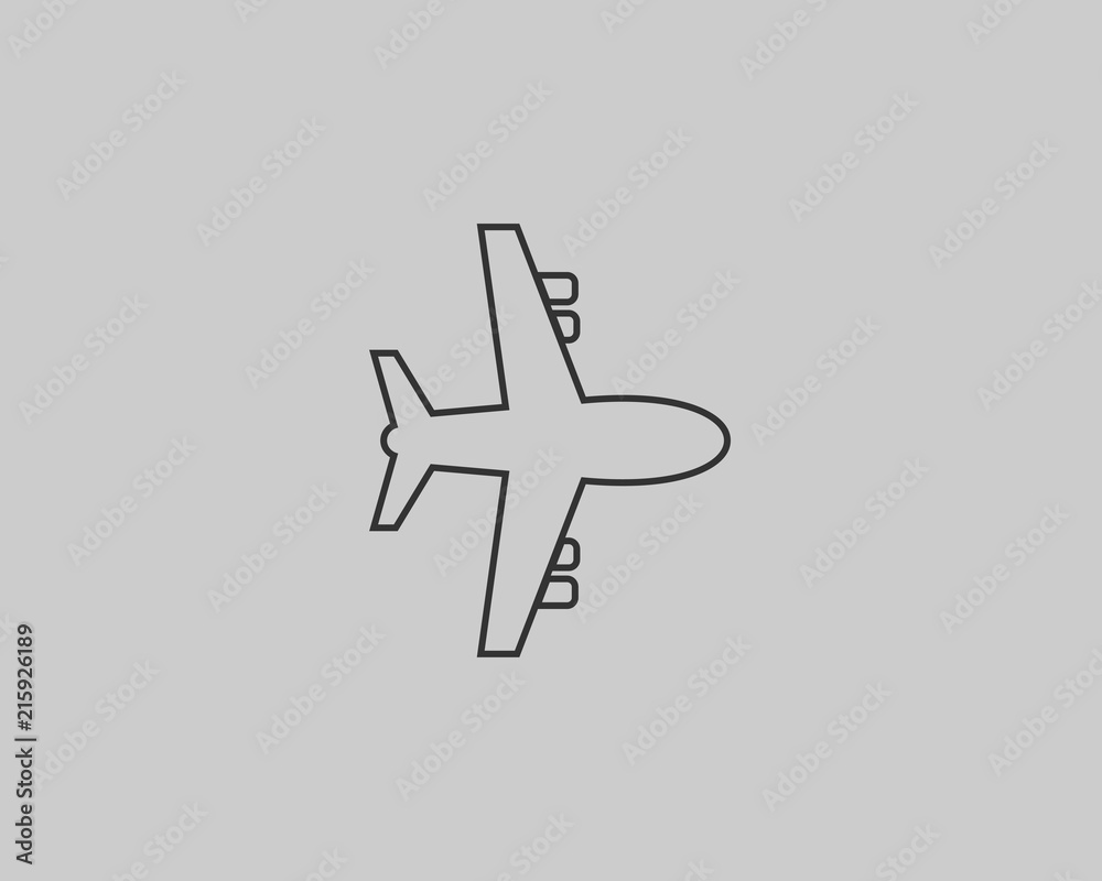 Fototapeta premium Airplane shape icon
