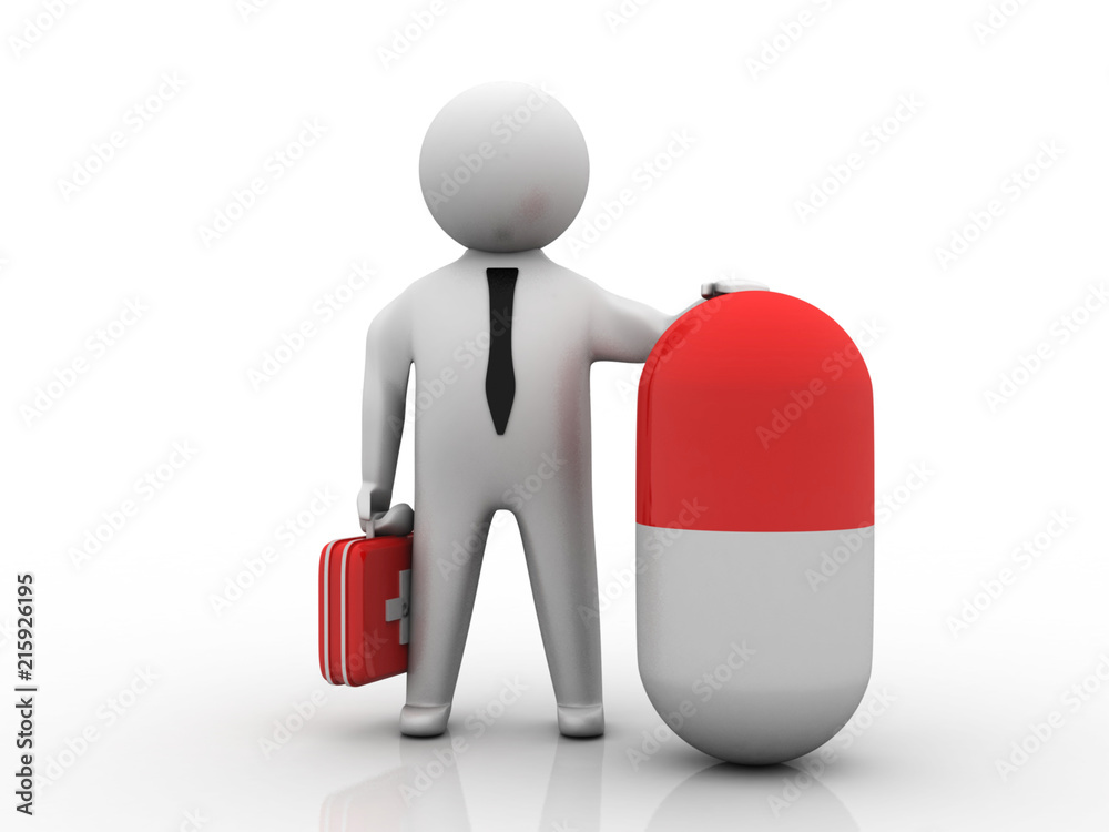 3d rendering tablets with doctor
3d rendering tablets with doctor