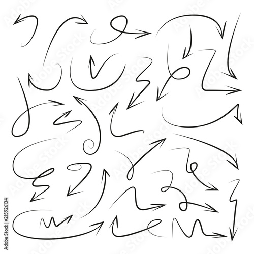 thin line doodle arrows