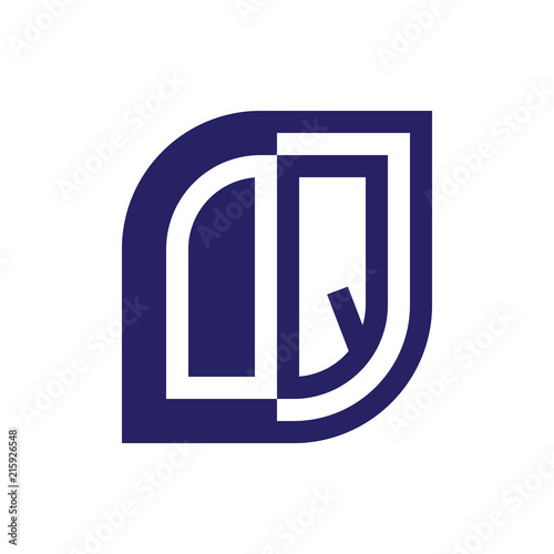 OQ initial letter emblem logo negative space