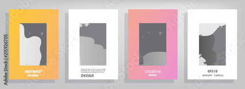 Covers templates set with graphic geometric elements. Applicable for brochures, posters, covers and banners. Vector illustrations.