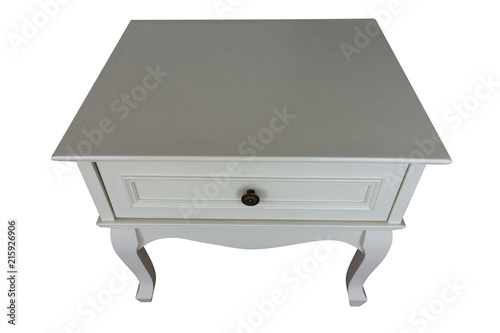  White table isolated on white background