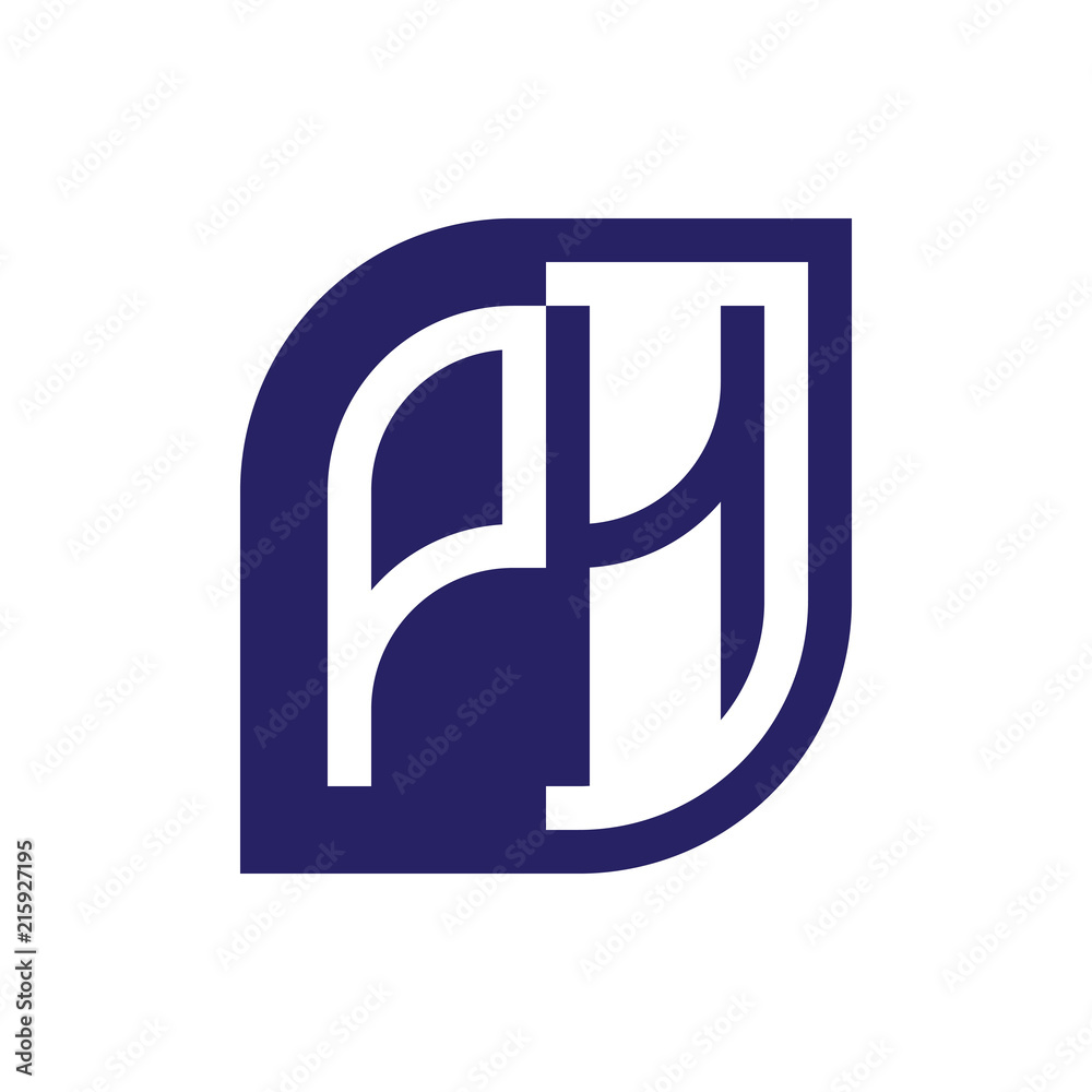 PH initial letter emblem logo negative space PH initial letter emblem logo negative space