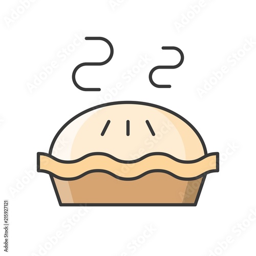 hot apple pie, sweets and pastry set, filled outline icon
