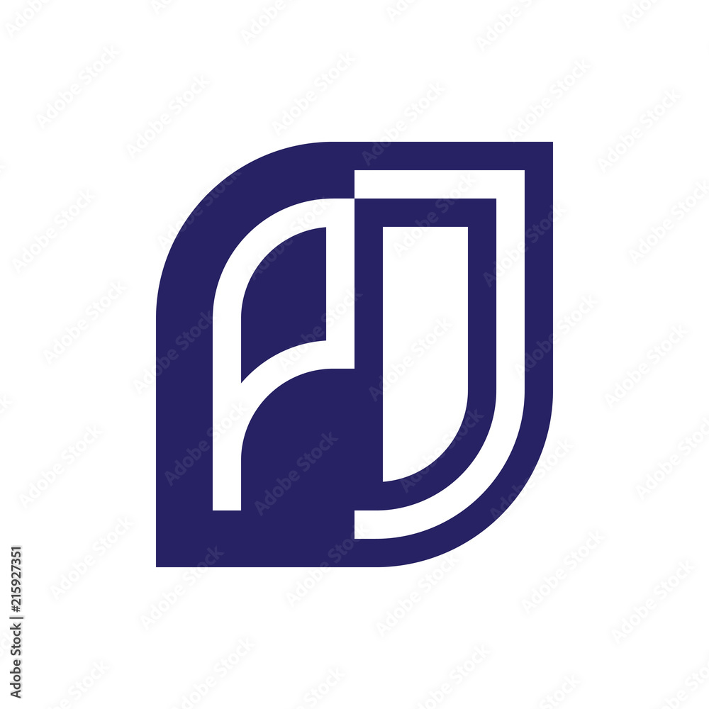 PO initial letter emblem logo negative space PO initial letter emblem logo negative space