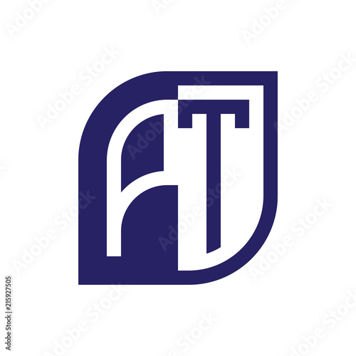 PT initial letter emblem logo negative space