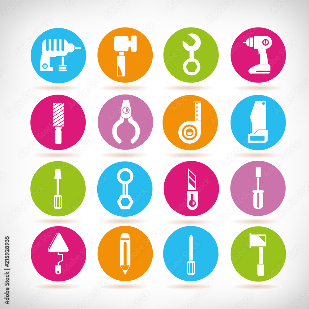 tool icons set
