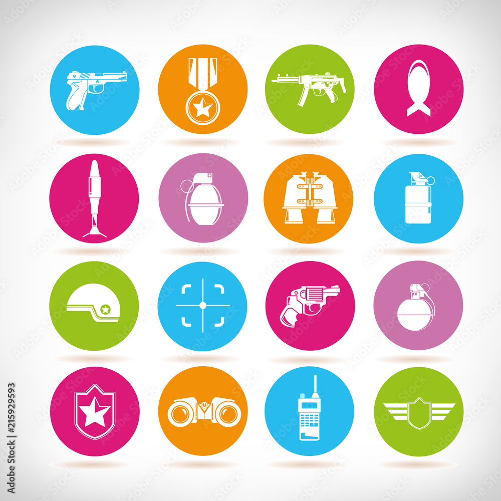 war icons, weapon icons