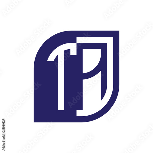 TA initial letter emblem logo negative space