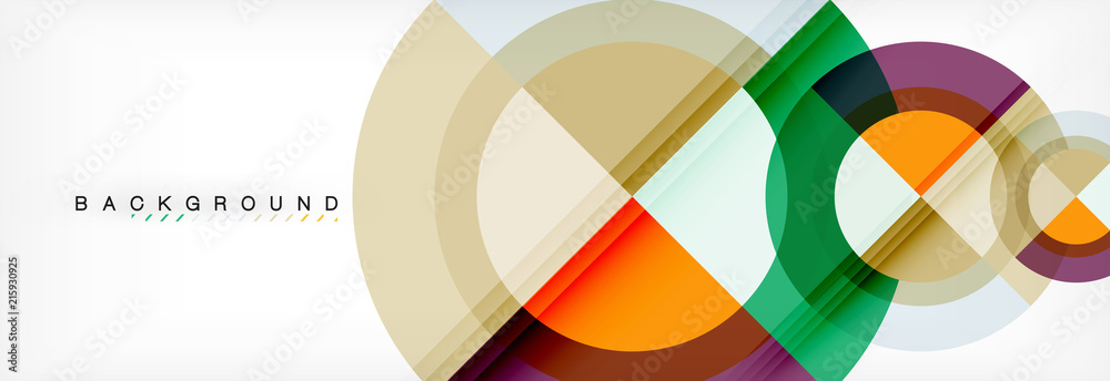 Vector circular geometric abstract background