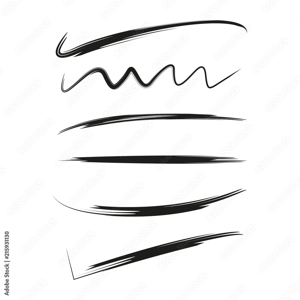 brush strokes set brush strokes set