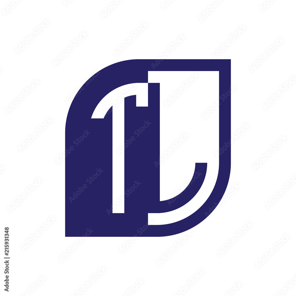 TL initial letter emblem logo negative space TL initial letter emblem logo negative space