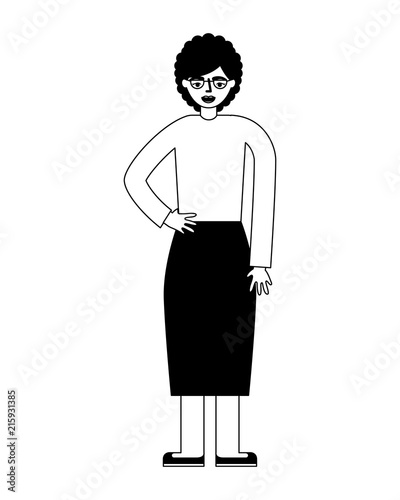 grandma old woman standing character