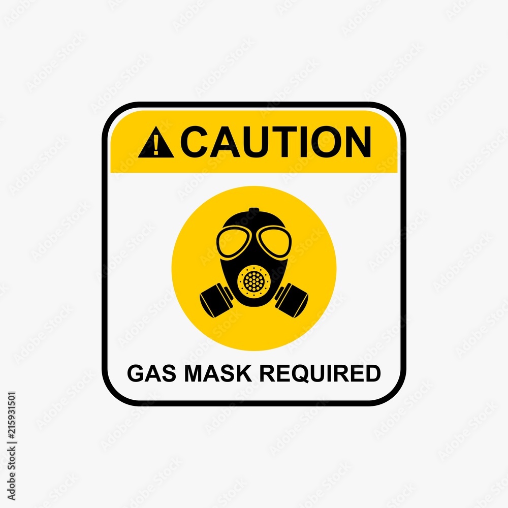 Gas mask icon, biohazard warning icon design vector Stock Vector | Adobe  Stock