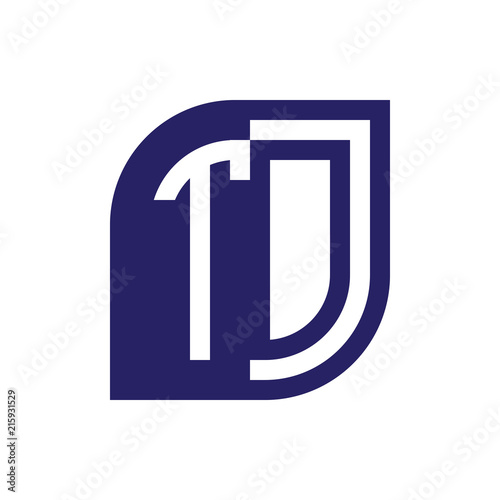 TO initial letter emblem logo negative space