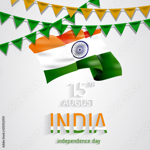 India national day vector. India independence day.
