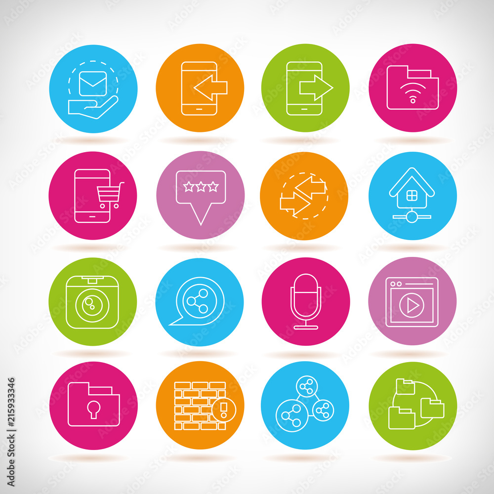seo and network icons seo and network icons