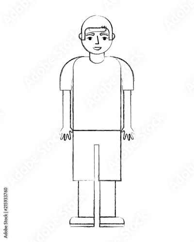  young boy character in short pants and shirt