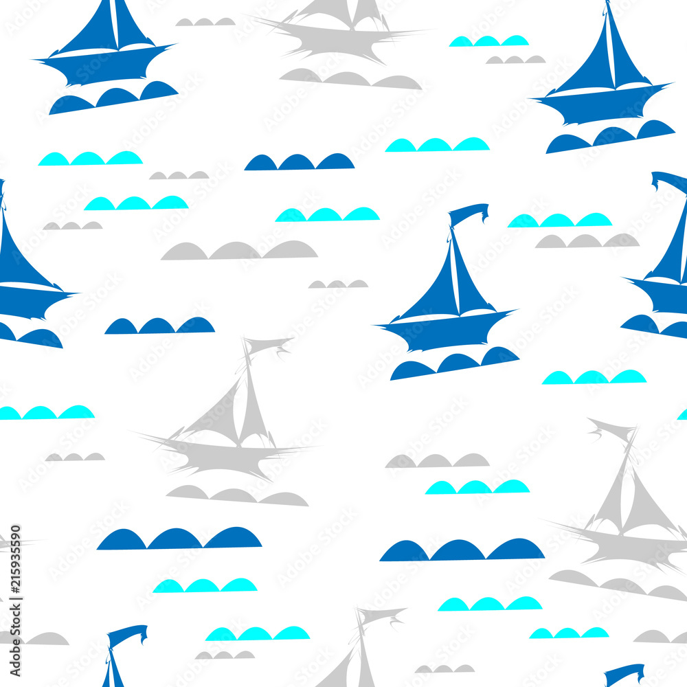 Sailboats and waves