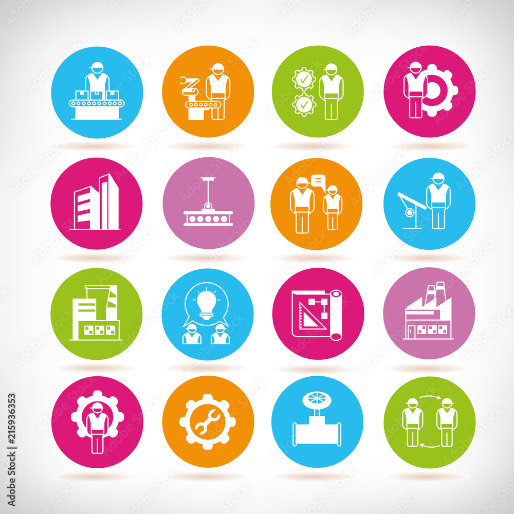 engineering and construction icons engineering and construction icons