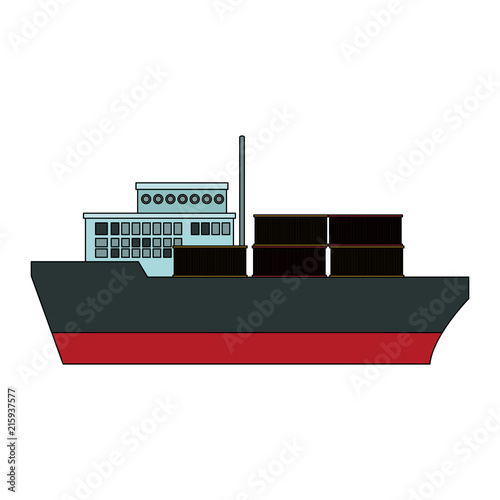 Freigther ship symbol vector illustration graphic design
