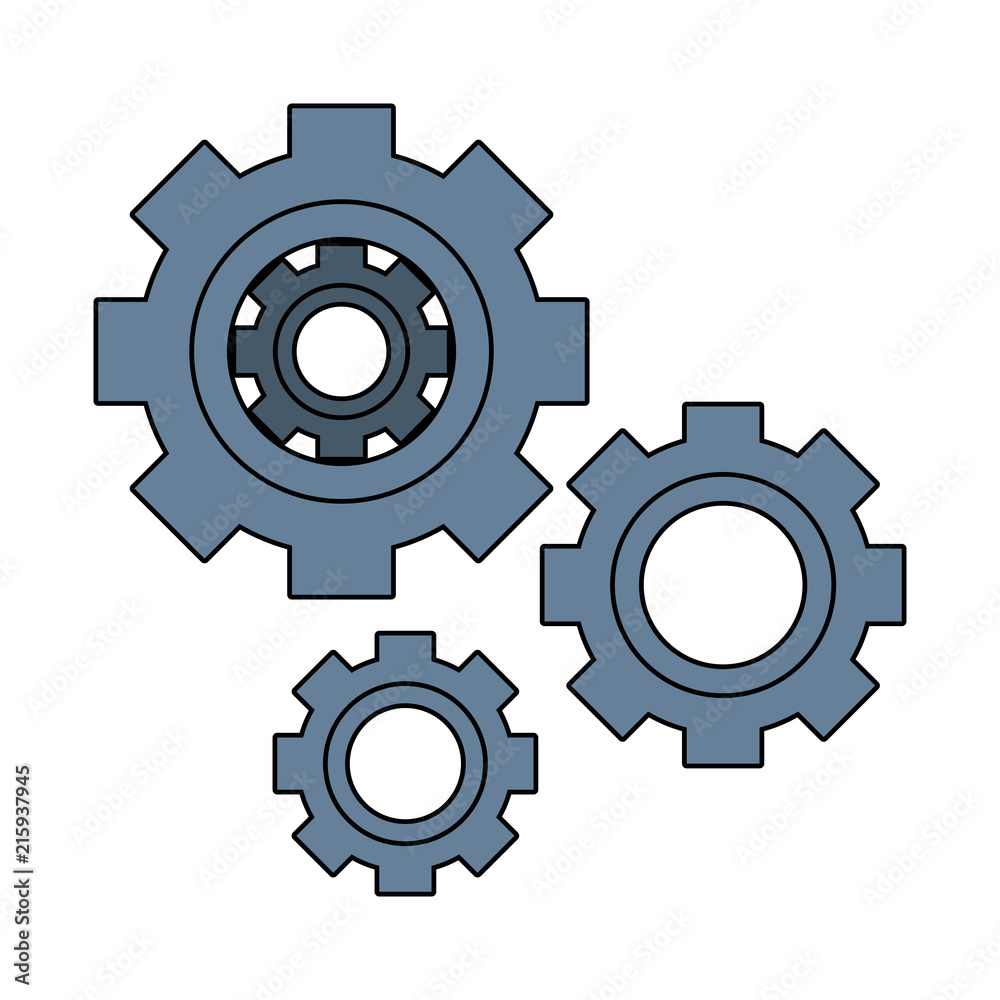 Gears working symbol vector illustration graphic design