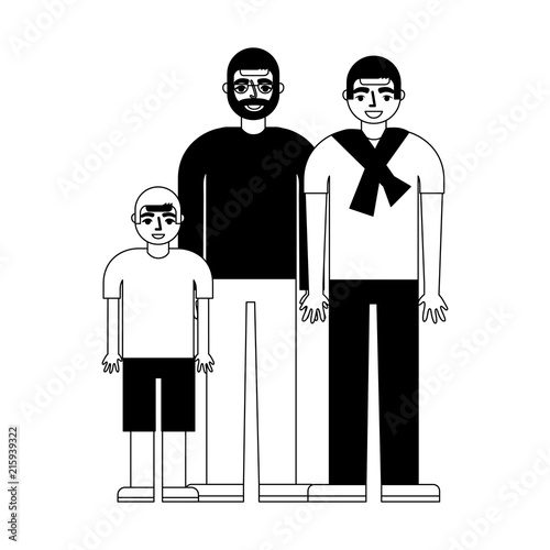 grandfather with son and grandson