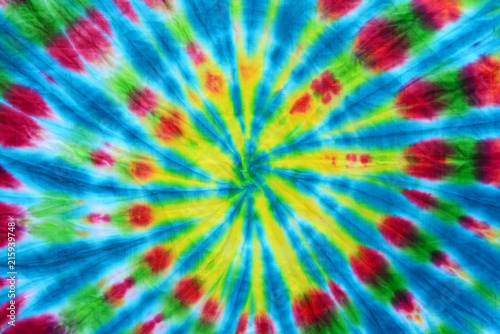 colorful draped tie dyed fabric textile pattern background