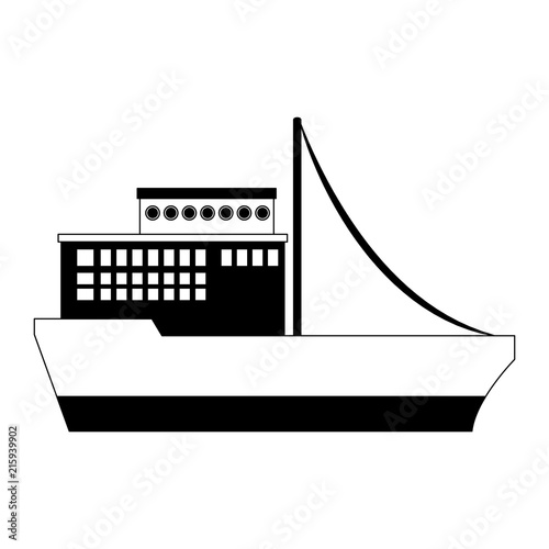 Freigther ship symbol vector illustration graphic design