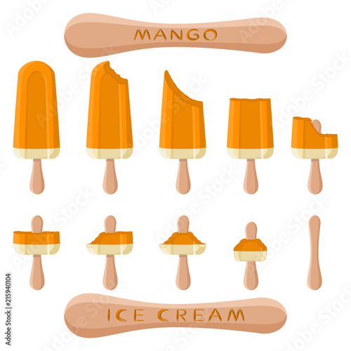 Vector illustration for natural ice cream