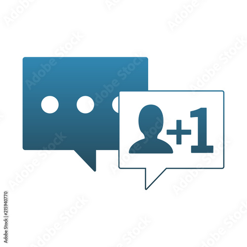 Bubble friend request symbol vector illustration graphic design