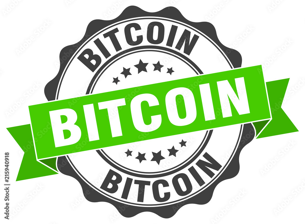 Obraz premium bitcoin stamp. sign. seal