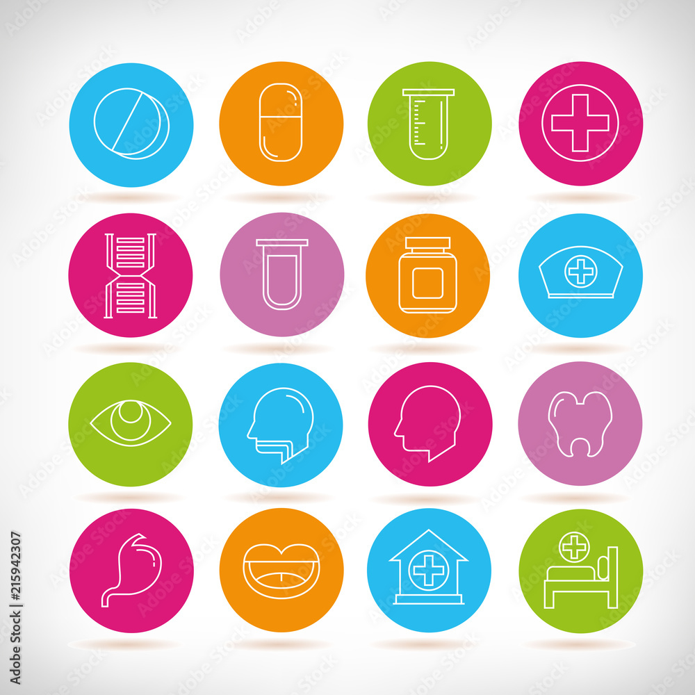 medical icons, outline design medical icons, outline design