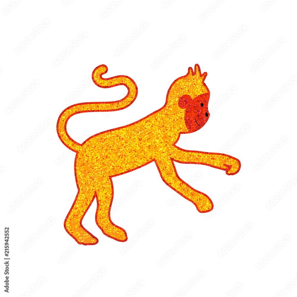 Obraz premium monkey silhouette isolated on white background