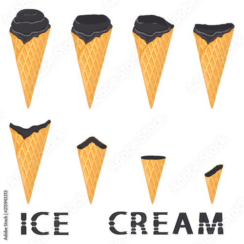 Vector illustration for natural ice cream