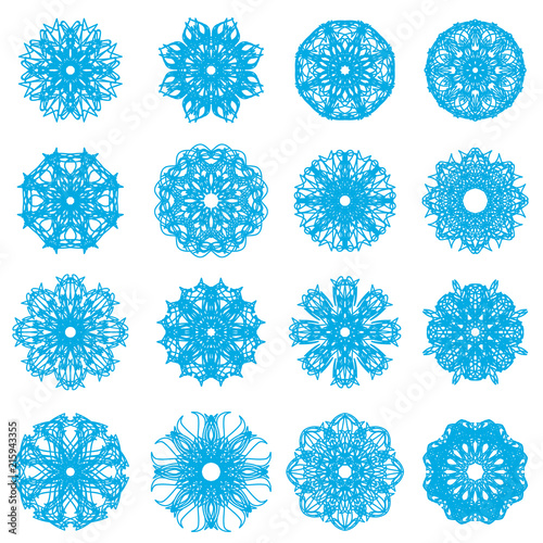 Ornamental Line Pattern. Round Texture. Geometric Ornament