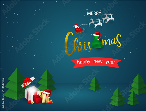 Wallpaper Mural Merry Christmas and Happy New Year background. Torontodigital.ca