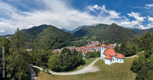 Panorama view of Trzic, Slovenia, Europe