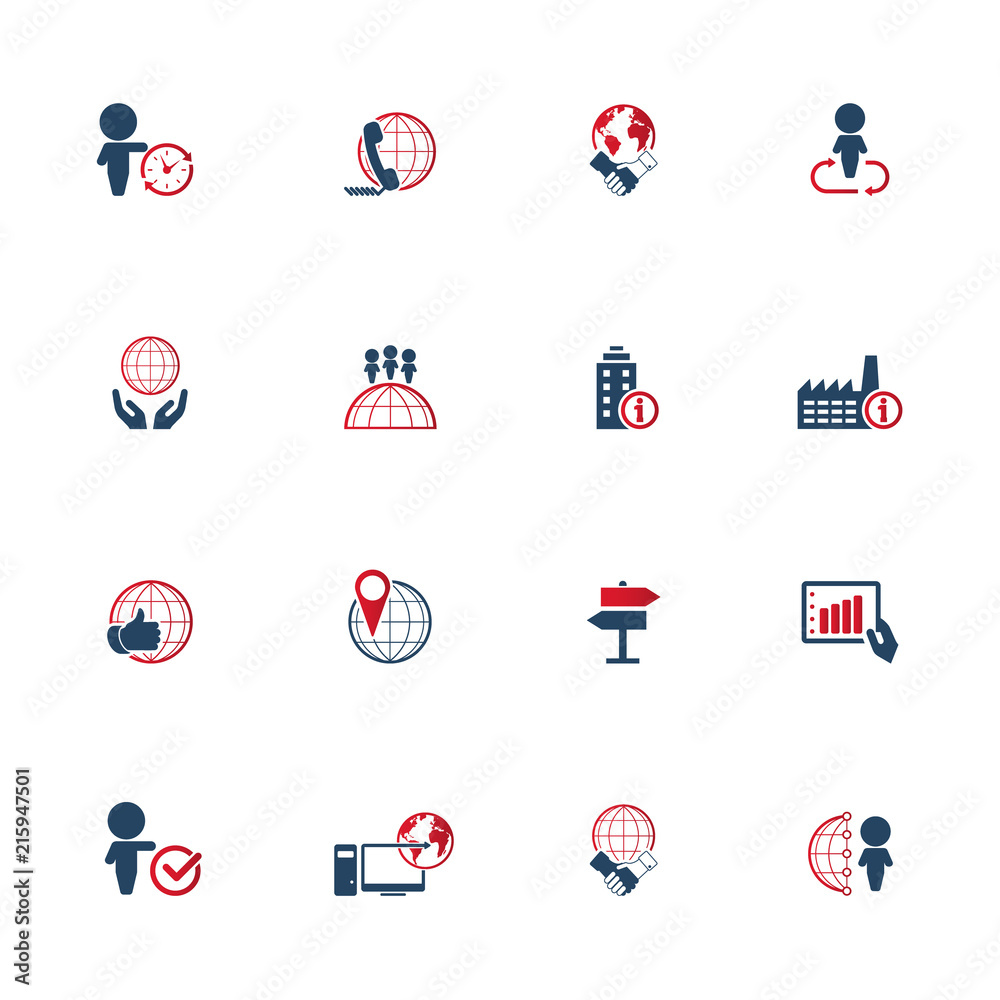 Business icons set. EPS10 Vector illustration.